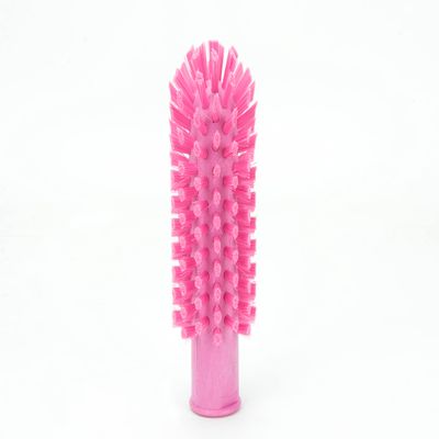 SPARTA Industrial Tank Brush Head Pipe Brush Head, Drain Brush with 3/4" Thread Hole (Handle Not Included) for Commercial Use, Plastic, 2 x 5.7 Inches, Pink