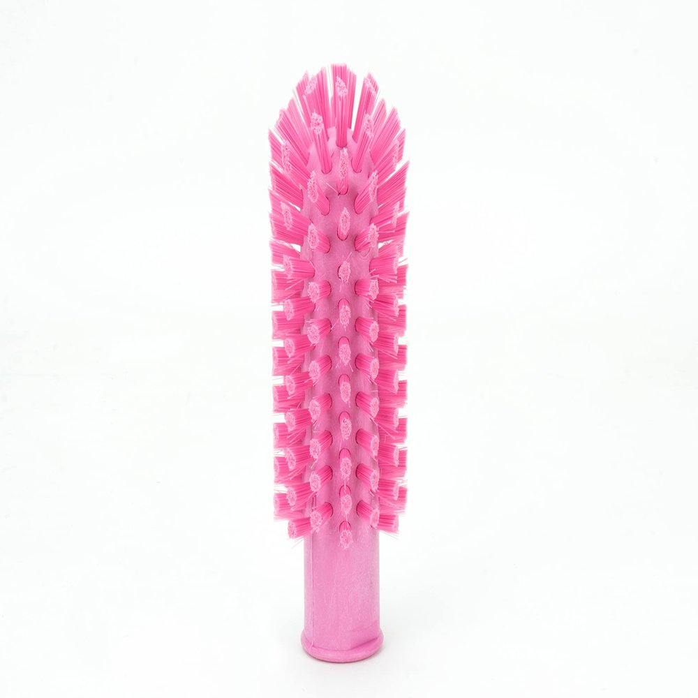 SPARTA Industrial Tank Brush Head Pipe Brush Head, Drain Brush with 3/4" Thread Hole (Handle Not Included) for Commercial Use, Plastic, 2 x 5.7 Inches, Pink