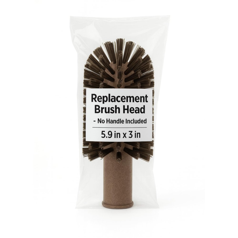 SPARTA Multi-Purpose Valve Brush Pipe Brush, Round Brush with Polyester Bristles, Color Coded for Commercial Cleaning, Kitchen, Restaurant, Bathroom, Plastic, 5.9 X 3 X 5.9 Inches, Brown