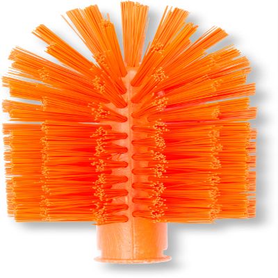 SPARTA Multi-Purpose Valve Brush Pipe Brush, Round Brush with Polyester Bristles, Color Coded for Commercial Cleaning, Kitchen, Restaurant, Bathroom, Plastic, 7.1 X 4 X 7.1 Inches, Orange