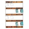 Aomomery Wall Mounted Coffee Mug Holder, Large 5 Tier Shelf with 20 Hooks for Cups, Rustic Wooden Display Rack for Kitchens, Homes and Bars (Walnut) view 1