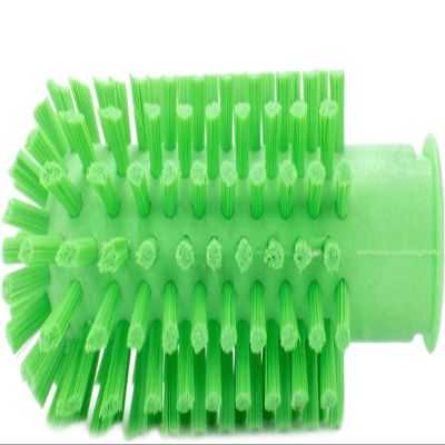 SPARTA Industrial Tank Brush Head Pipe Brush Head, Drain Brush with 3/4" Thread Hole (Handle Not Included) for Commercial Use, Plastic, 2 x 5.7 Inches, Lime
