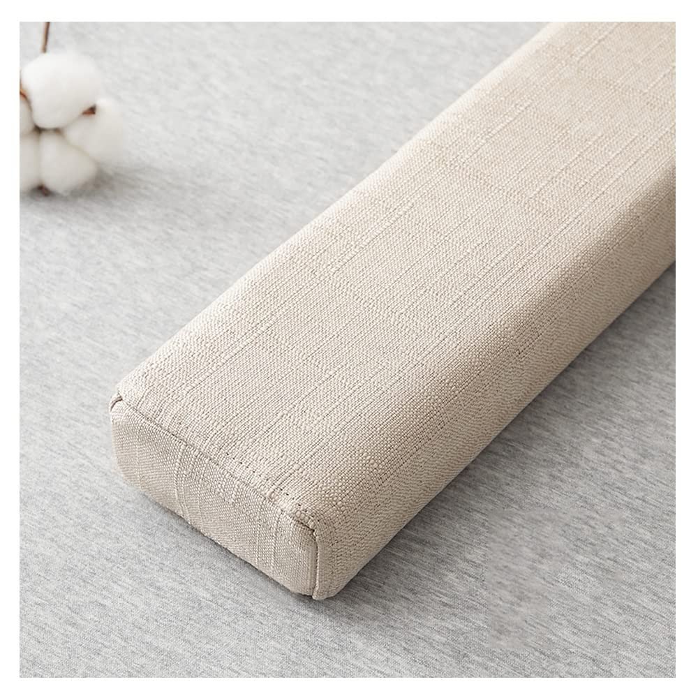 Bed Headboard Pillow Cushion Bed Wedge Pillow Stopper Rectangle Bed Gap Filler Bolster Long Armrest Mattress Pillow Gap Filler for Bed Sofa Headboard Cushion (Color : Beige, Size : 10X10X80cm)