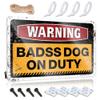 Metal Signs Funny Warning Badass Dog On Duty Metal Sign No Tresspass Signs Street Signs for Bedroom ( Size : 20X30CM ) view 1
