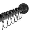 Kingston Brass SCC3110 Edenscape 60"-72" Stainless Steel Adjustable Tension Shower Curtain Rod with Rings, Matte Black view 1
