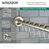 Kingston Brass SCC3110 Edenscape 60"-72" Stainless Steel Adjustable Tension Shower Curtain Rod with Rings, Matte Black view 4