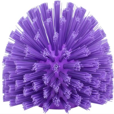 SPARTA Plastic Multi-Purpose Valve Brush, Pipe Brush, Round Brush with Polyester Bristles, Color Coded for Commercial Cleaning, Kitchen, Restaurant, Bathroom, 4.3 X 6 X 4.3 Inches, Purple (Pack of 1)