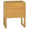 vidaXL Solid Teak Wood Bathroom Cabinet with Retro Style - Brown - Measures 23.6"x15.7"x29.5" - Requires Assembly view 1