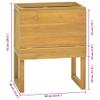 vidaXL Solid Teak Wood Bathroom Cabinet with Retro Style - Brown - Measures 23.6"x15.7"x29.5" - Requires Assembly view 2