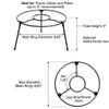 HOHIYA 4 Pack 9" Pizza Stand Riser Display Heavy Duty Metal Food Holder for Pizza Cake Dessert & Buffet Table Space Saving Serving Platter Stand, Non-Slip, Black view 2