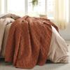 Bedsure Quilts Queen Size - Lightweight Bedspreads Queen Size with Basket Weave Pattern, Soft Quilt Bedding Set, Red Orange Comforter Set Coverlet for All Seasons with 2 Pillow Shams (90" x 96") view 2