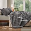 Bedsure California King Quilts - Lightweight Bedspreads Cal King Size with Basket Weave Pattern, Soft Quilt Bedding Set, Grey Comforter Set Coverlet for All Seasons with 2 Pillow Shams (111" x 106") view 3