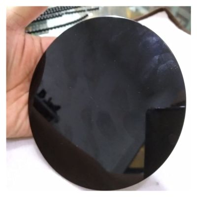 Natural Meditation Crystal Black Obsidian Scrying Mirror Round Smoth Natural Crystal Crystal Stone (Size : 20cm)