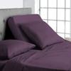 1000 Thread Count Half Split Sheets Sets for Adjustable Beds -Sheets for Half Split Mattress -Top Split Head Sheets Set -Split Head Flex Top Sheet Sets Only 34 Split from Top Plum (King-34 Split) view 1