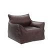 Bean Bag Chair Bean Bag Cover No Filler Luxury Single Lazy Sofa Cover PU Faux Suede Leather Bean Bag Pouf Chair for Bedroom Living Room Garden, Bean Bag Cover (Color : Retro Brown) view 4