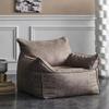 Bean Bag Chair Bean Bag Cover No Filler Luxury Single Lazy Sofa Cover PU Faux Suede Leather Bean Bag Pouf Chair for Bedroom Living Room Garden, Bean Bag Cover (Color : Retro Grey) view 1