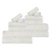 BNM Ribbed Cotton 12 Piece Assorted Towel Set, Highly Absorbent, Textured, Quick-Dry, Shower, Spa Basics, Home Essentials, Solid, Includes; 2 Bath Towels, 5 Hand Towels, 5 Face Towels, Ivory view 2