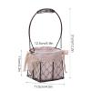 MEUMITY 2 PCS Iron Flower Basket,Fashion Handheld Metal Basket Wedding Flower Girl Basket Halloween Candy Basket Party Decoration Basket for Wedding Halloween Party Decoration,B view 4