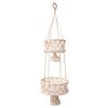 Alipis Macrame Plant Hanger Macrame Hanging Fruit Basket 2 Tier Woven Cotton Rope Storage Baskets Hanging Plant Holder for Vegetable Storage view 1