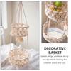 Alipis Macrame Plant Hanger Macrame Hanging Fruit Basket 2 Tier Woven Cotton Rope Storage Baskets Hanging Plant Holder for Vegetable Storage view 4