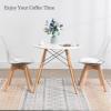 ANOUR Dining Chairs Set of 2, Modern Kitchen Clear Acrylic Accent Dinner Chairs with PU Leather Cushions Seat and Solid Beech Legs, Suitable for Living Room and Bedroom view 2