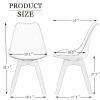 ANOUR Dining Chairs Set of 2, Modern Kitchen Clear Acrylic Accent Dinner Chairs with PU Leather Cushions Seat and Solid Beech Legs, Suitable for Living Room and Bedroom view 3