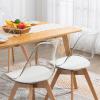 ANOUR Dining Chairs Set of 2, Modern Kitchen Clear Acrylic Accent Dinner Chairs with PU Leather Cushions Seat and Solid Beech Legs, Suitable for Living Room and Bedroom view 4