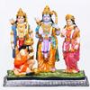 Ram Darbar Idol Statue of Hindu God and Goddess Decorative Gift Showpiece Multicolor Small (EQSRVK0208220015) view 1