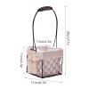 MEUMITY 2 PCS Iron Flower Basket,Fashion Handheld Metal Basket Wedding Flower Girl Basket Halloween Candy Basket Party Decoration Basket for Wedding Halloween Party Decoration,C view 3