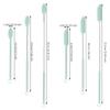 8Pcs Mini Silicone Telescopic Spatula and Scooping Spoon Set Tiny Jar Spatula Adjustable Small Spatulas Reusable Handle Scraper for Kitchen Cosmetic, 4 Colors view 2