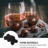 LZbeove 200pcs Truffle Wrappers Chocolate Paper Divider Holder, Kraft Paper Cardboard Holder Chocolate Tray Dessert Box Compartment Tray Candy Cups Wrappers (Black-200pcs) view 3