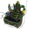 Rockery Fountain, Rockery Tabletop Fountain, Indoor Waterfall Feature with Automatic Pump, for Home Office Desk Decoration, Relaxation Desktop Fountain Waterfall with LED Lamp Atomization Effect view 2