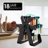 TINMIX Spice Rack with Jars - 18 Jars Ferris Wheel Rotating Spice Rack Shelf, Black Plastic Revolving Spice Rack Organizer for Countertop Kitchen, Cabinet view 3