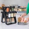 TINMIX Spice Rack with Jars - 18 Jars Ferris Wheel Rotating Spice Rack Shelf, Black Plastic Revolving Spice Rack Organizer for Countertop Kitchen, Cabinet view 4