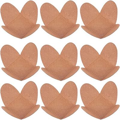 LZbeove 200pcs Truffle Wrappers Chocolate Paper Divider Holder, Kraft Paper Cardboard Holder Chocolate Tray Dessert Box Compartment Tray Candy Cups Wrappers (Brown-200pcs)