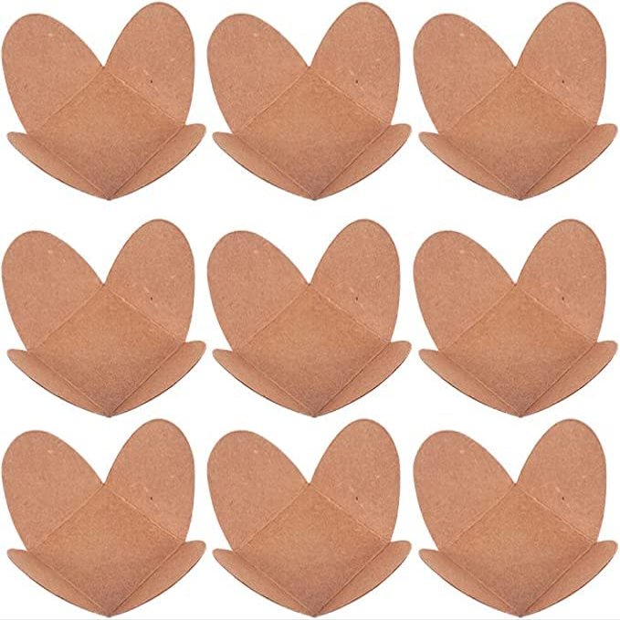 LZbeove 200pcs Truffle Wrappers Chocolate Paper Divider Holder, Kraft Paper Cardboard Holder Chocolate Tray Dessert Box Compartment Tray Candy Cups Wrappers (Brown-200pcs)