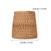 Cabilock Woven Vase Pen Holder Desktop Pen Holder and Organizer Small Wicker Sundries Storage Basket for Office Desk Home Decor 3.54 X 3.54 X 3.93 in view 2