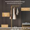 HKaikzo Coat Rack Stand, Gold Clothing Rack Freestanding with Satin Steel Finish and Natural Stable Marble Base, for Coats, Hats, Scarves, Clothes, and Handbags be Applicable Home Bedroom Hotel Hall view 4