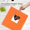 potricher Large Photo Album Self Adhesive 4x6 5x7 8x10 Pictures Linen Cover 80 Blank Pages Magnetic DIY Scrapbook Albums with A Metallic Pen (Orange) view 2