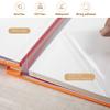 potricher Large Photo Album Self Adhesive 4x6 5x7 8x10 Pictures Linen Cover 80 Blank Pages Magnetic DIY Scrapbook Albums with A Metallic Pen (Orange) view 4