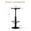 BOKKOLIK Industrial High Top Pub Table with Chairs Vintage 3 Pieces Coffee Table Set Rustic Bar Table and Stools for Kitchen Office Patio Swivel Height Adjustable view 2