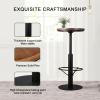 BOKKOLIK Industrial High Top Pub Table with Chairs Vintage 3 Pieces Coffee Table Set Rustic Bar Table and Stools for Kitchen Office Patio Swivel Height Adjustable view 4