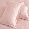 Auemtyn Full/Queen Size Quilt Set 3 Pieces, Soft Lightweight Summer Bedspread, Reversible Microfiber Bed Coverlet for All Seasons, Light Pink, Heart Pattern (1 Quilt, 2 Pillow Shams) view 3