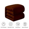 100% Organic Cotton 3 Pieces Comforter Sets Hotel Quality 400 GSM 800TC (1pc Comforter Box Stitch & 2pc Pillow Shams) (Chocolate Solid Super King Plus(120"X120") Inch, view 2