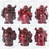 Addune Set of 6 Laughing Happy Buddha Statue Resin Figurines Feng Shui for Luck Wealth Good Gift and Collection (4.5'', Dark red) view 4