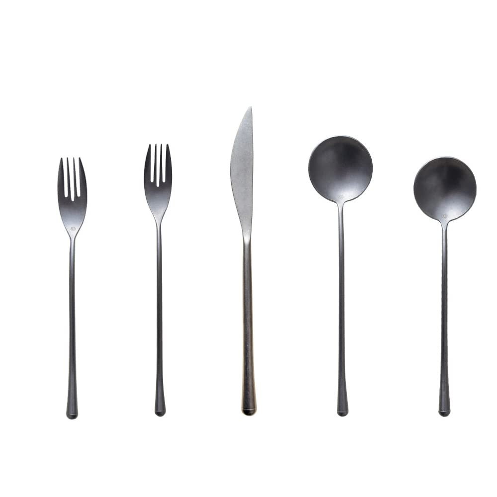 30 Piece Silverware Set for 6 Durable 18/10 Stainless Steel Flatware Sets Home Kitchen Cutlery Set Retro style Mirror Polished Dishwasher Safe