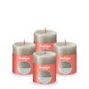 Bolsius Rustic Pillar Candle - Shimmer Champagne Silver - Pack of 4 - Long Burning Time of 35 Hours - Household Candle - Interior Decoration - Unscented - Natural Vegan Wax - No Palm Oil - 8 x 7 cm view 1