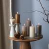 Bolsius Rustic Pillar Candle - Shimmer Champagne Silver - Pack of 4 - Long Burning Time of 35 Hours - Household Candle - Interior Decoration - Unscented - Natural Vegan Wax - No Palm Oil - 8 x 7 cm view 2