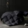 100% Organic Cotton 3 Pieces Comforter Sets Hotel Quality 400 GSM 800TC (1pc Comforter Box Stitch & 2pc Pillow Shams) (Dark Grey Solid Super King Size(96"X104") Inch, view 2