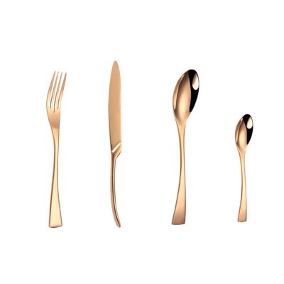 16 Piece Rose Gold Silverware Set for 4 Durable Stainless Steel Flatware Sets Kitchen Cutlery Utensil Include Knife Fork Spoon Teaspoon